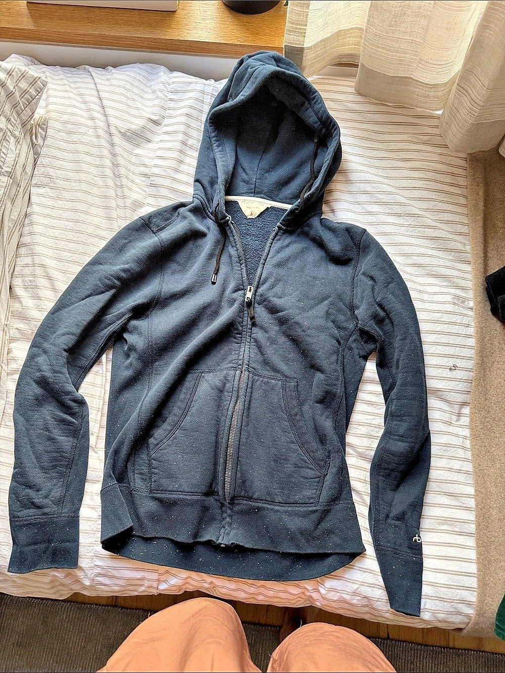 rag & bone unisex 'Small Black Zip Hoodie Size Small